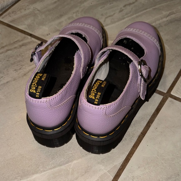 Dr. Martens Addina Flower Pastel Purple Mary Jane Platform Shoes - Picture 4 of 5